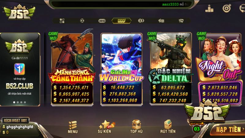 Nhân x5 hũ vàng mỗi ngày tại các sảnh slot game B52
